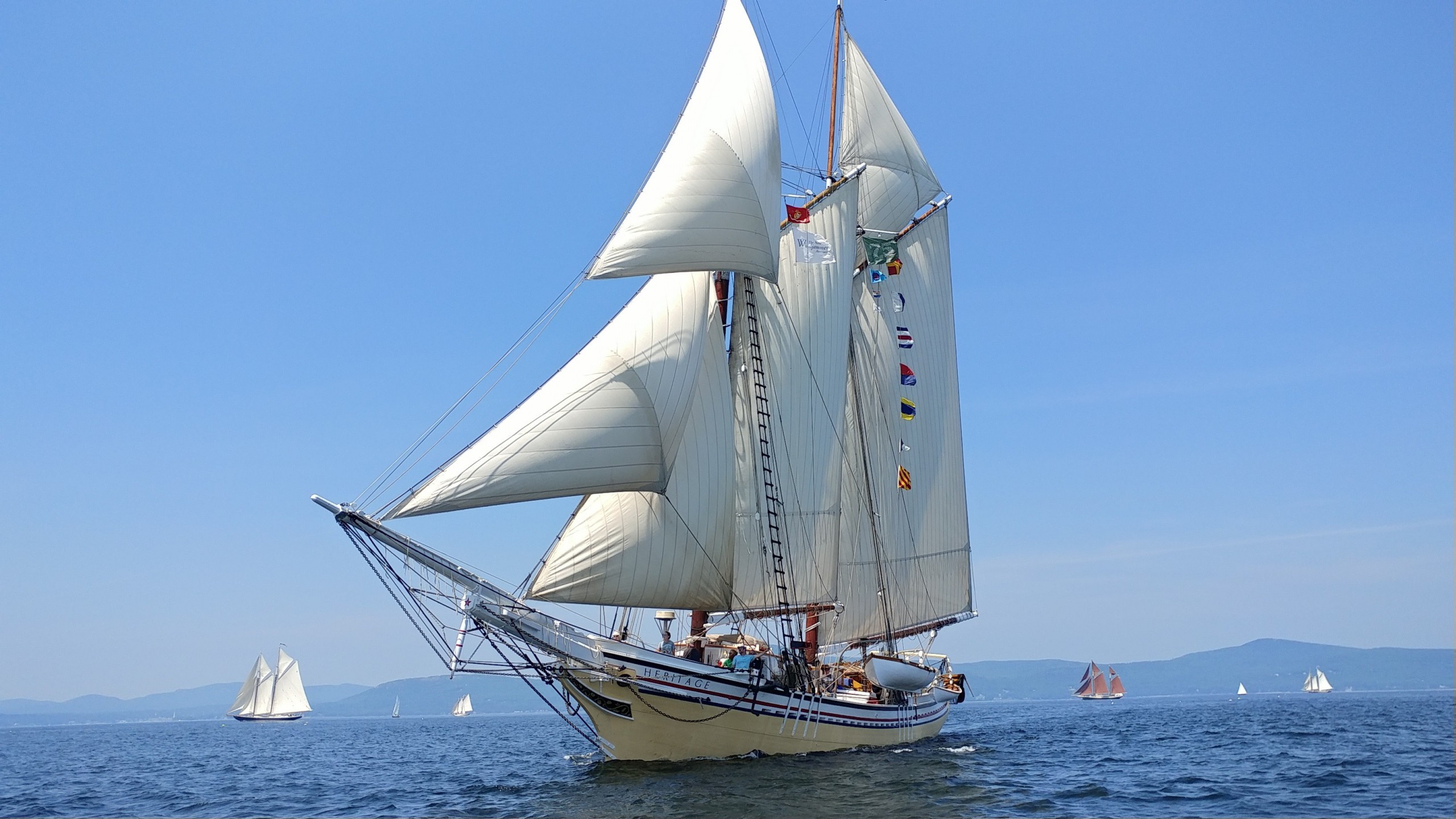 Schooner Heritage sailing in the 43rd Annual Great Schooner Race