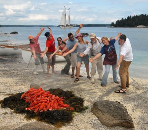 An authentic beach-side Maine lobster bake is also a reason why you should come sailing in Maine!